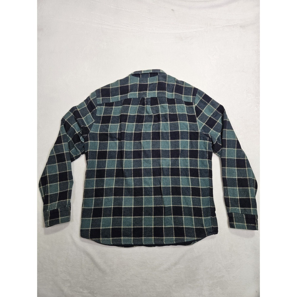 Marine Layer Flannel Signature Plaid Lined Camping Shirt Jacket Size Large Green - Picture 5 of 7